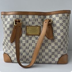 Luxurious Checkered LV Tote Bag - Brown and Cream