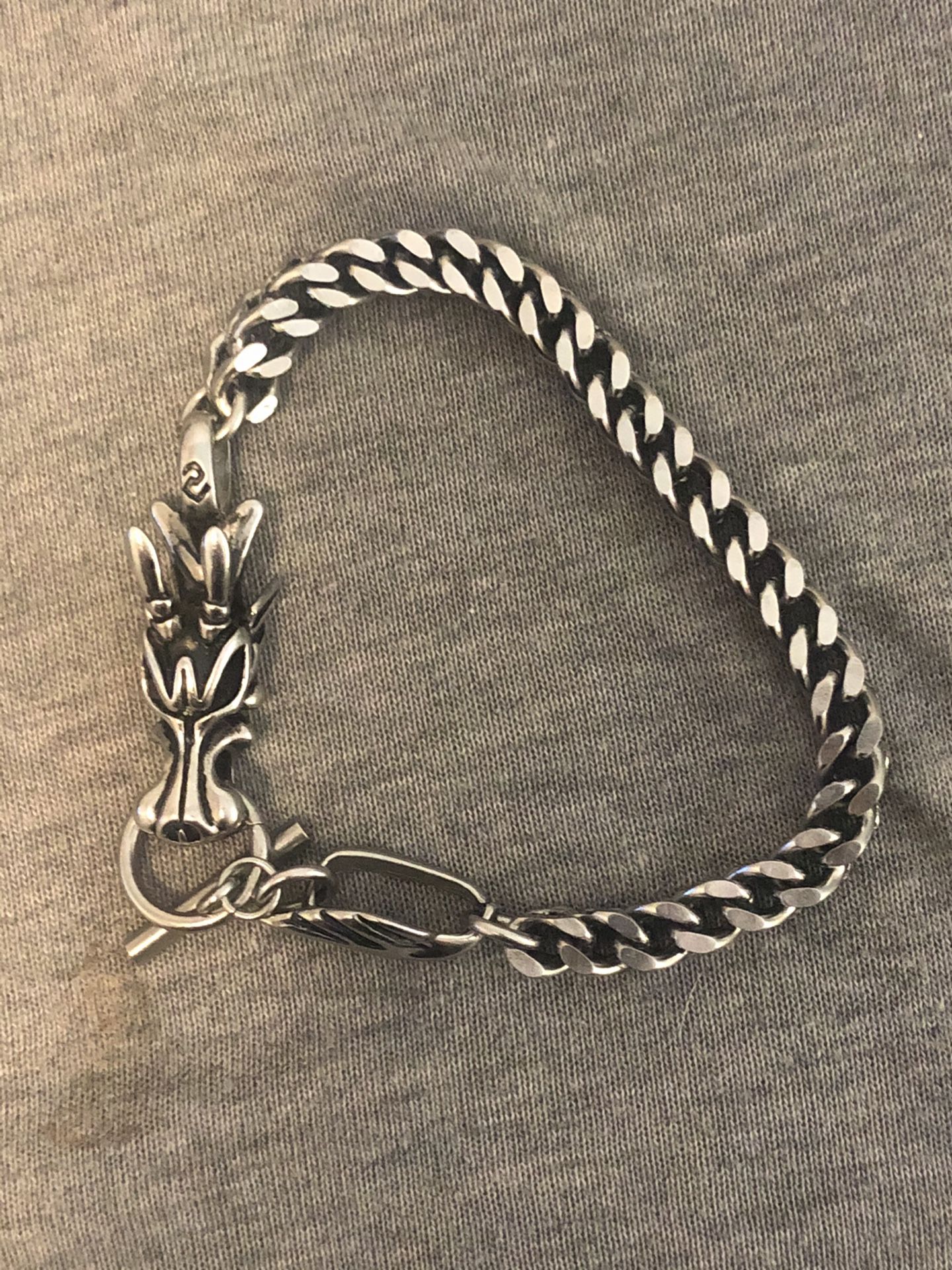dragon bracelet mens stainless steel charm bracelet
