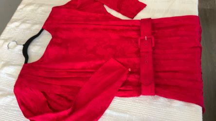 Argenti vintage  Red  Checkered  pattern midi dress