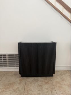Black Fluted Storage/Bar cabinet