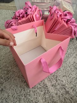 20 Pink party favor paper gift bags