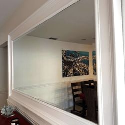 Beautiful large white coastal mirror 