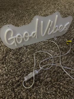 Good vibes light sign