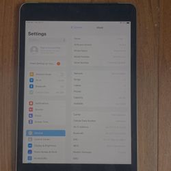 iPad Mini 4 Retina (WiFi + Cellular) / 64GB / MK892LL/A  A1550