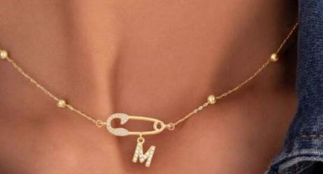 Letter M Necklace Waterproof 