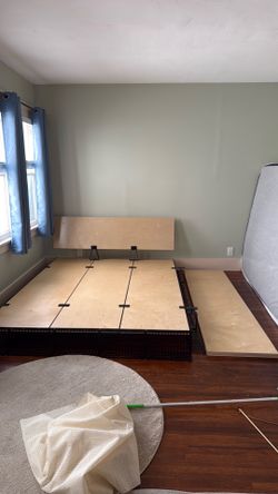 FLOYD Queen Wooden Bed Frame with additional panel