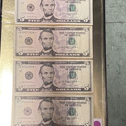 $5 Star Notes 2013 2017 2009 2003