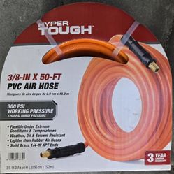 HYPER TOUGH 50' PVC AIR HOSE 3/8" 