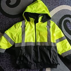 Man's JACKET. Bright Green. Size 2XL