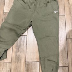 Reebok olive green joggers