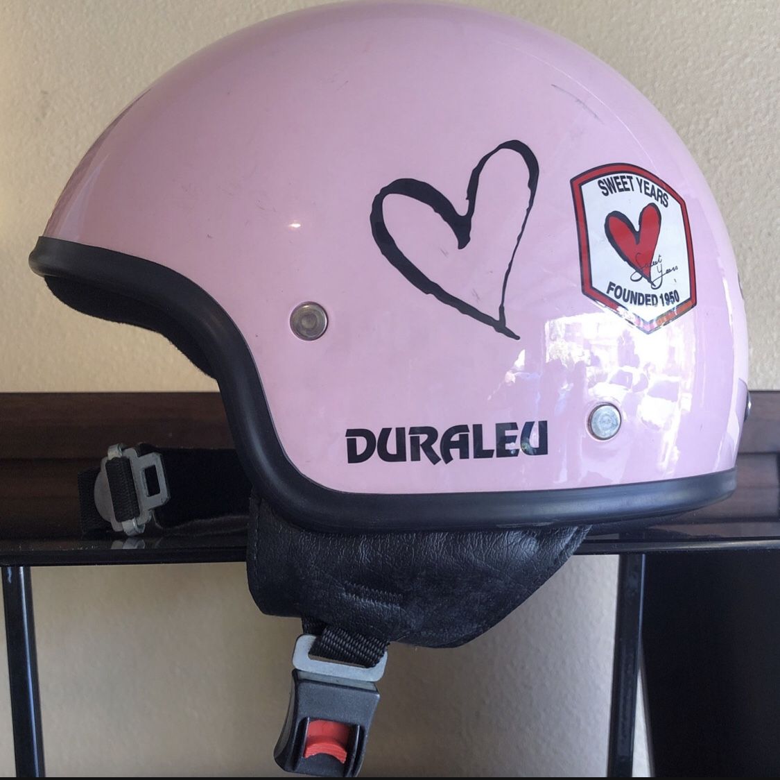 Pink Helmet Duraleu Sweet Years Safe Comfy Perfect For Scooter