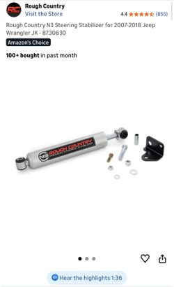 Rough Country Jeep Wrangler Steering Stabilizer NEW