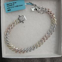Sterling Silver Moissanite Bracelet