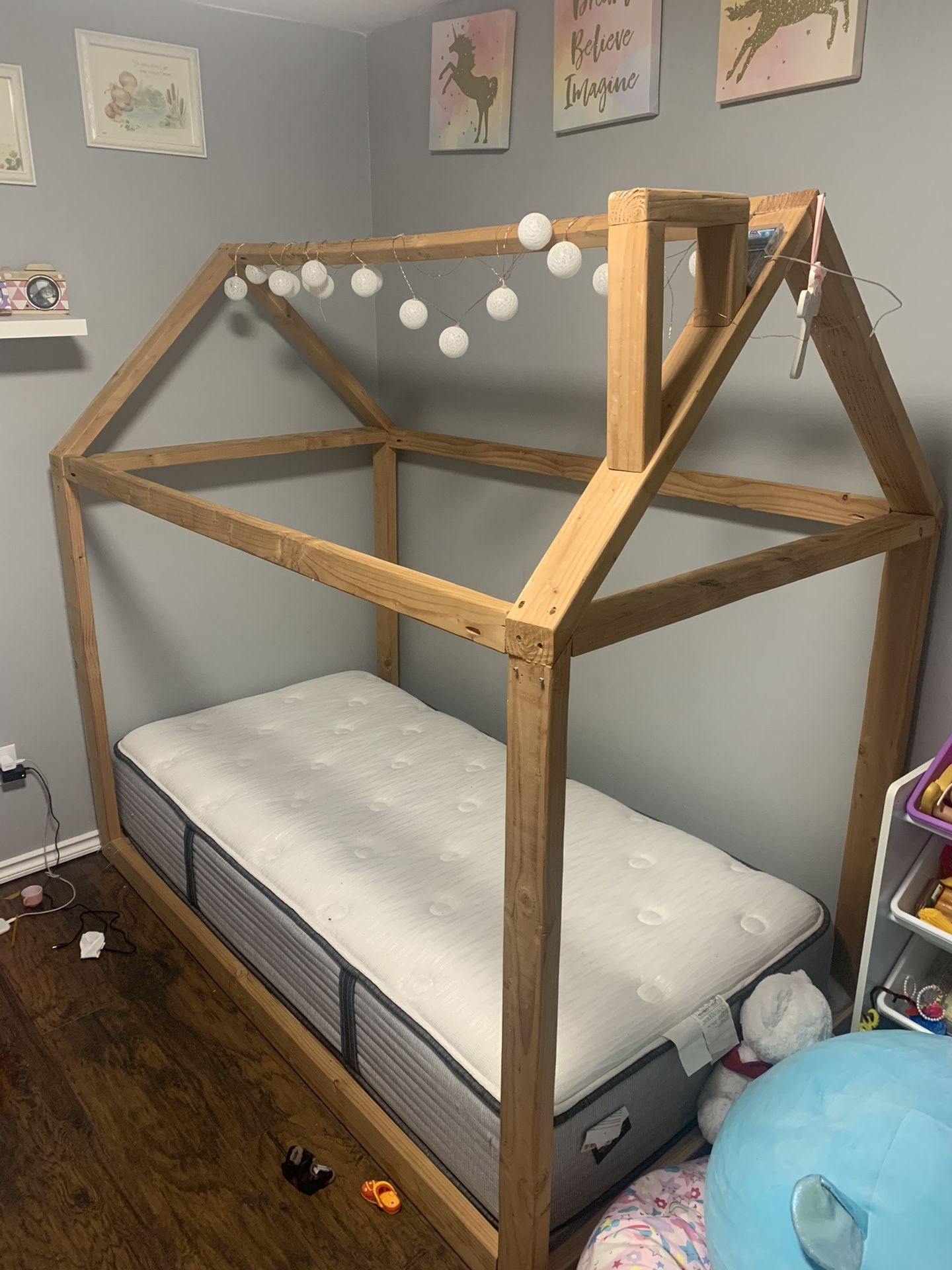 DIY Twin Bed House Frame Only