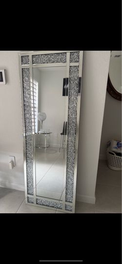 Crystal glass mirror