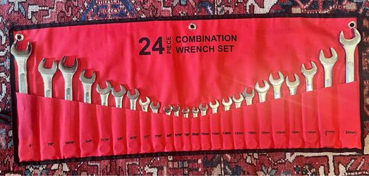 24-Piece All-Purpose Master Combination Wrench Set with Roll-up Pouch