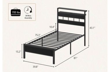 Twin Size Bed Frame & Mattress