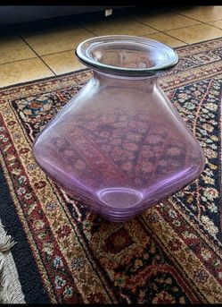 Large Purple Glass Vase