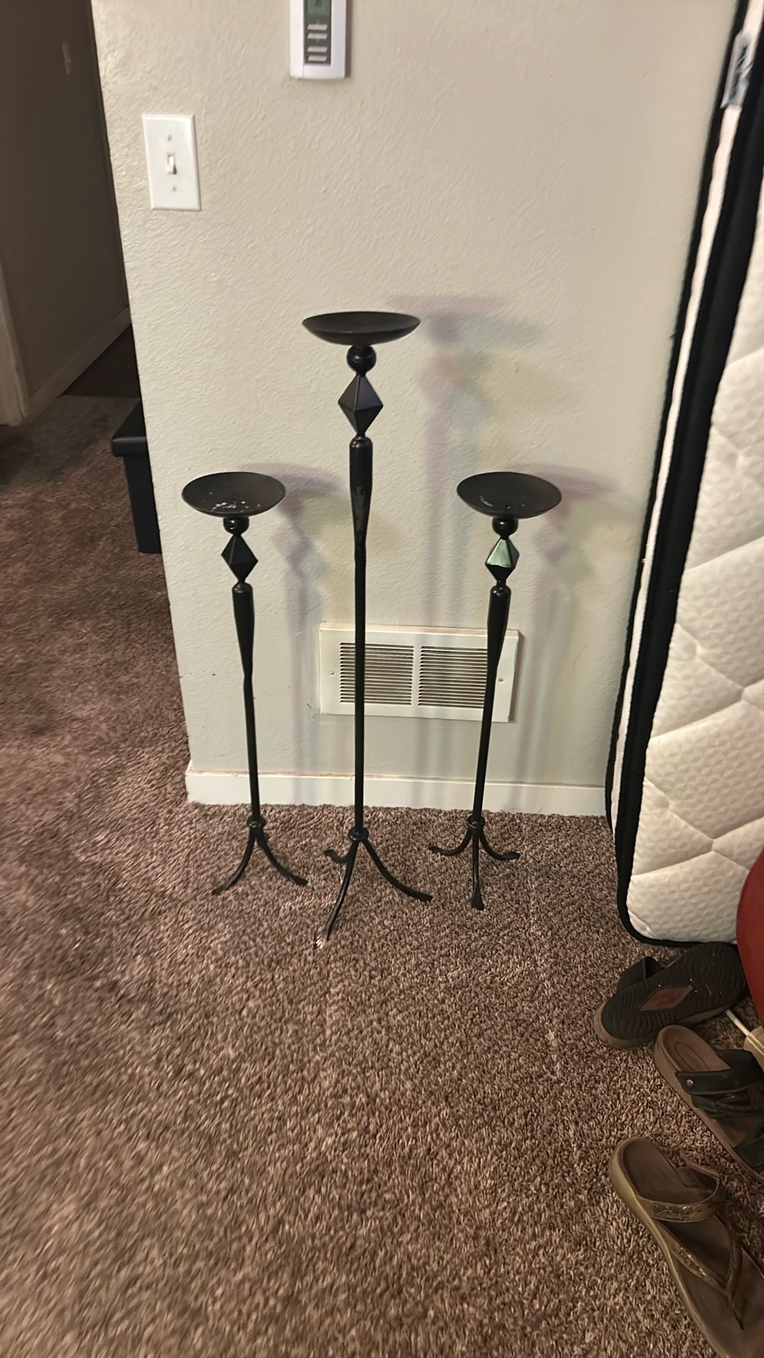 Wrought Iron Candle Holders