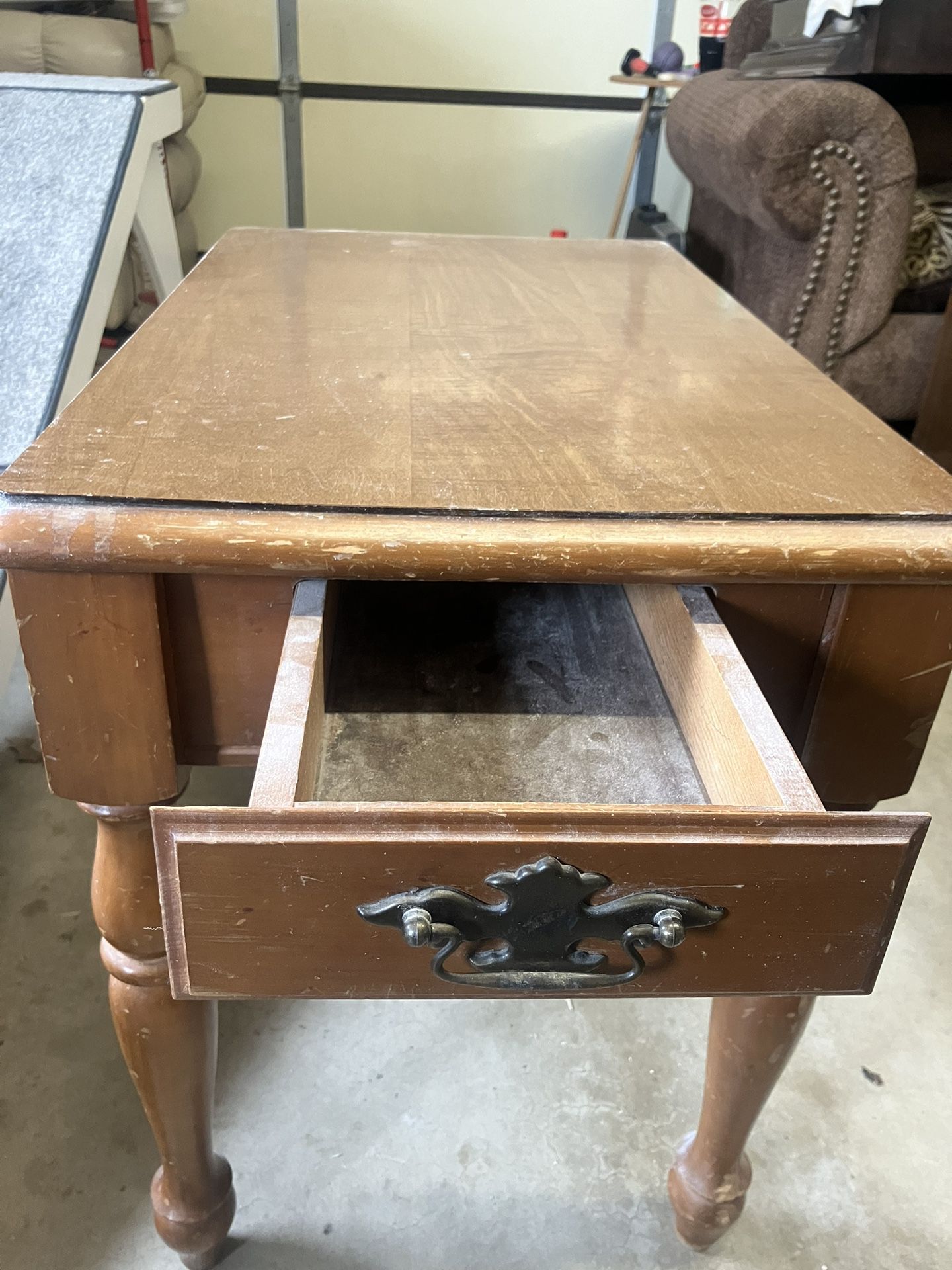 Vintage Side Table With Drawer