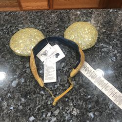Walt Disney Mickey Mouse 50th Anniversary Earidescent Adjustable Ears Headband For Adults.  Brand new never worn with tags.