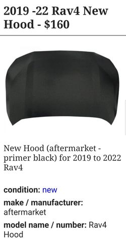 Hood Rav4 aftermarket  Hood new