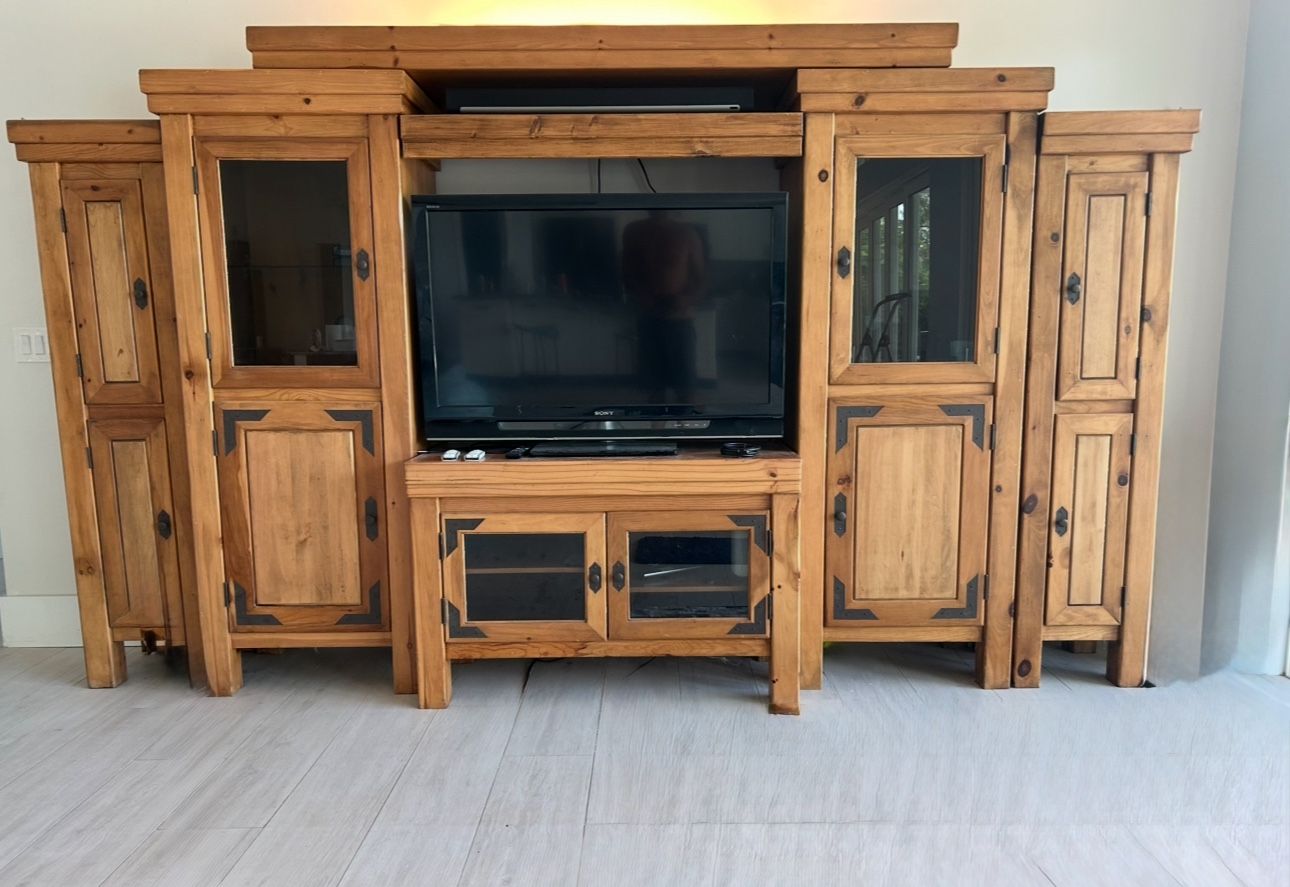 Solid Maple Wood Entertainment Center