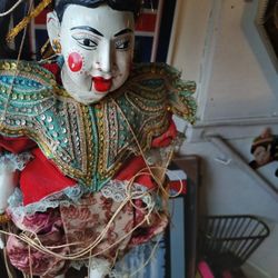 vintage Southeast Asian string puppet