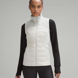 Lululemon down for it all vest color in vapor size 2 NWT in original package 