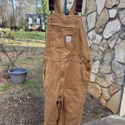 Carhartt Brown Duck Bib Overalls / Workwear Overalls