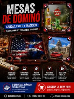 Mesas de domino y chapas decorativas para carros para todo gusto y países.