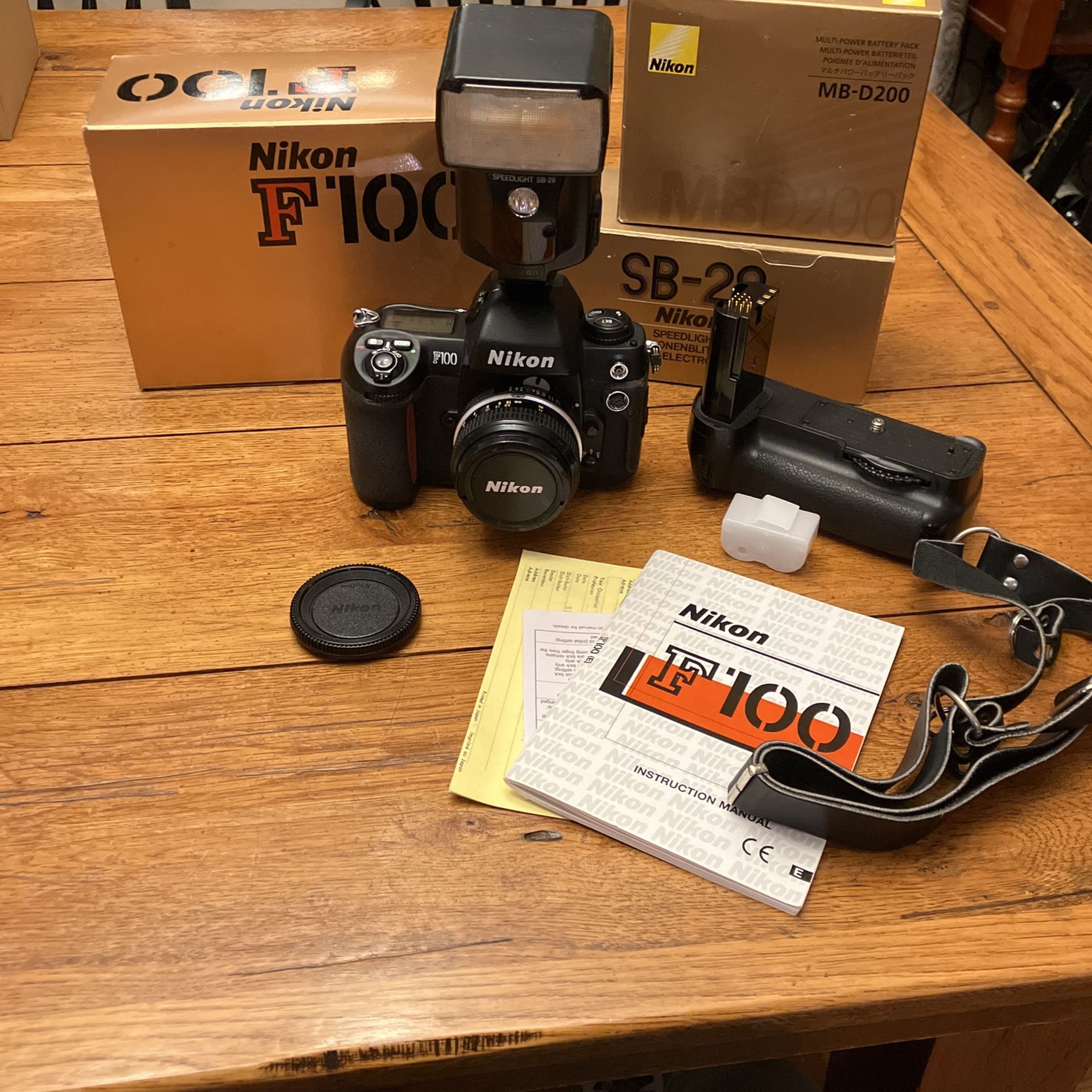 Nikon F100 Camera Lens And Accessories