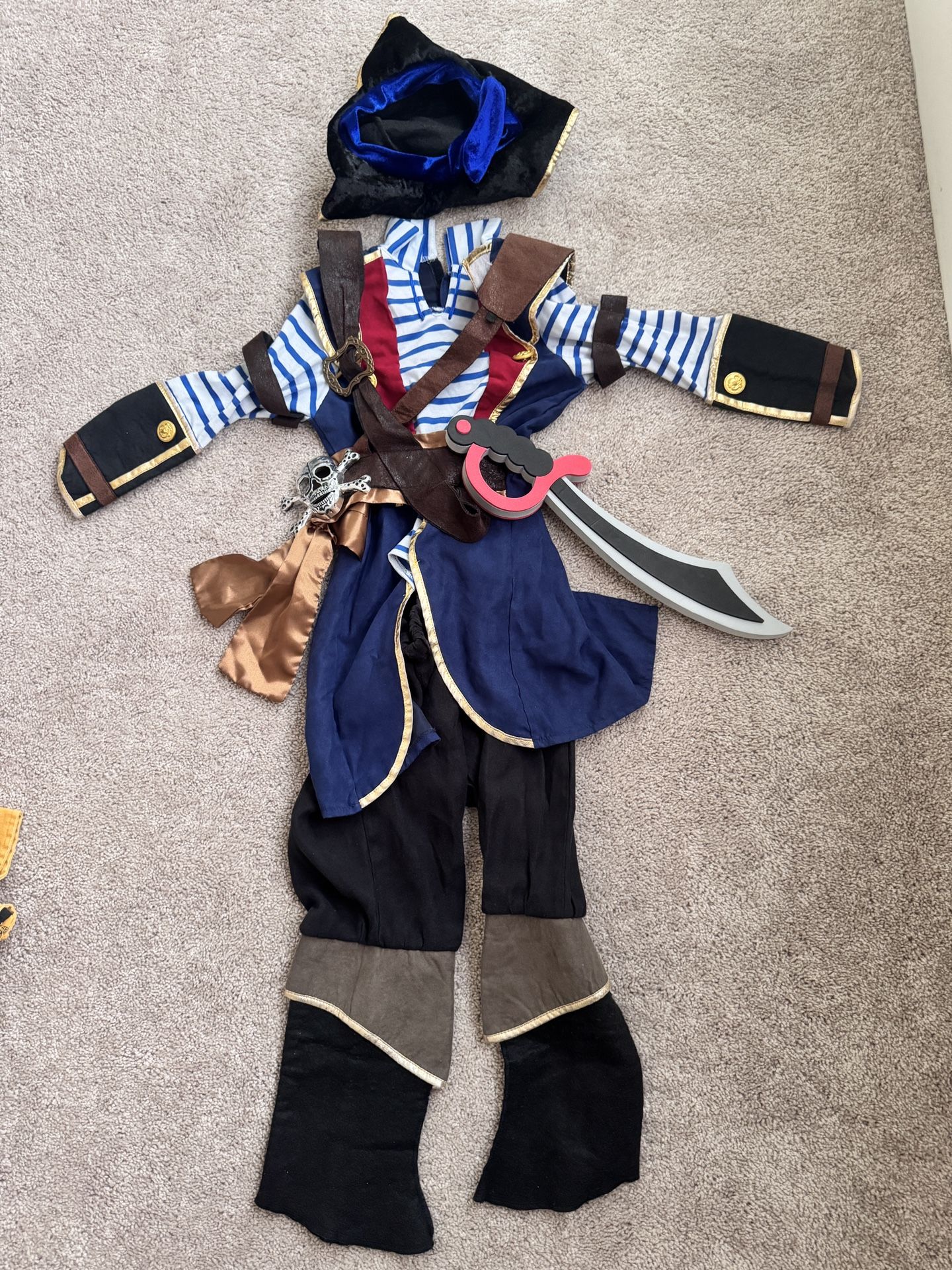 Pirate Clothing For Halloween Costume 5-6 Years Old