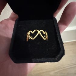 Heart Ring -Gold Filled (Adjustable Size) Box Included