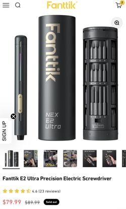 Fanttik Nex E2 Ultra Cordless Screwdriver/brand New