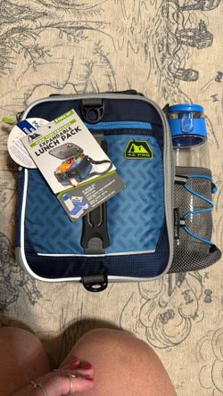 High Performance Expandable Lunch Bag Blue New 8 Piece Set