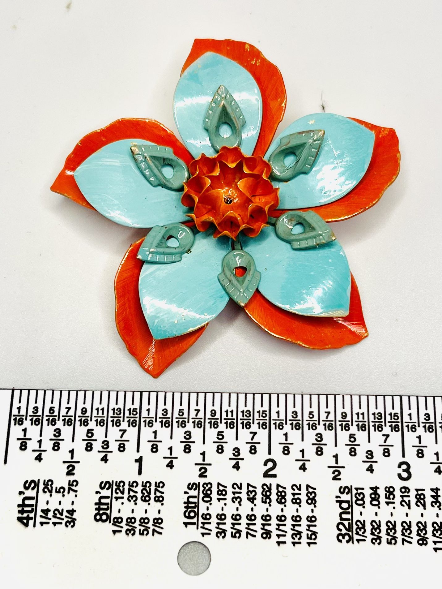 Brass Enamel Flower Brooch TRACY-R