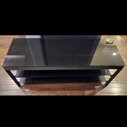 Black Glass Tv Stand