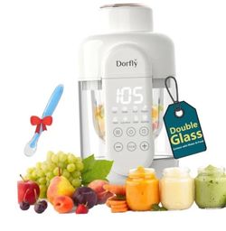 Baby Food Maker Glass 12oz Steamer & Blender Glass Reservoir & Bowl 9 in 1 Baby