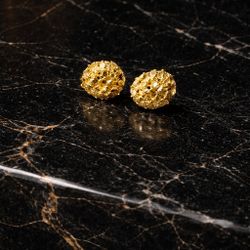 Gold Nugget Earrings 