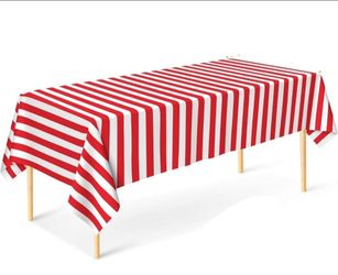 table cover 52in x 84in Red & White