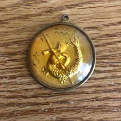 Vintage Poseidon Golden Medalion Necklace