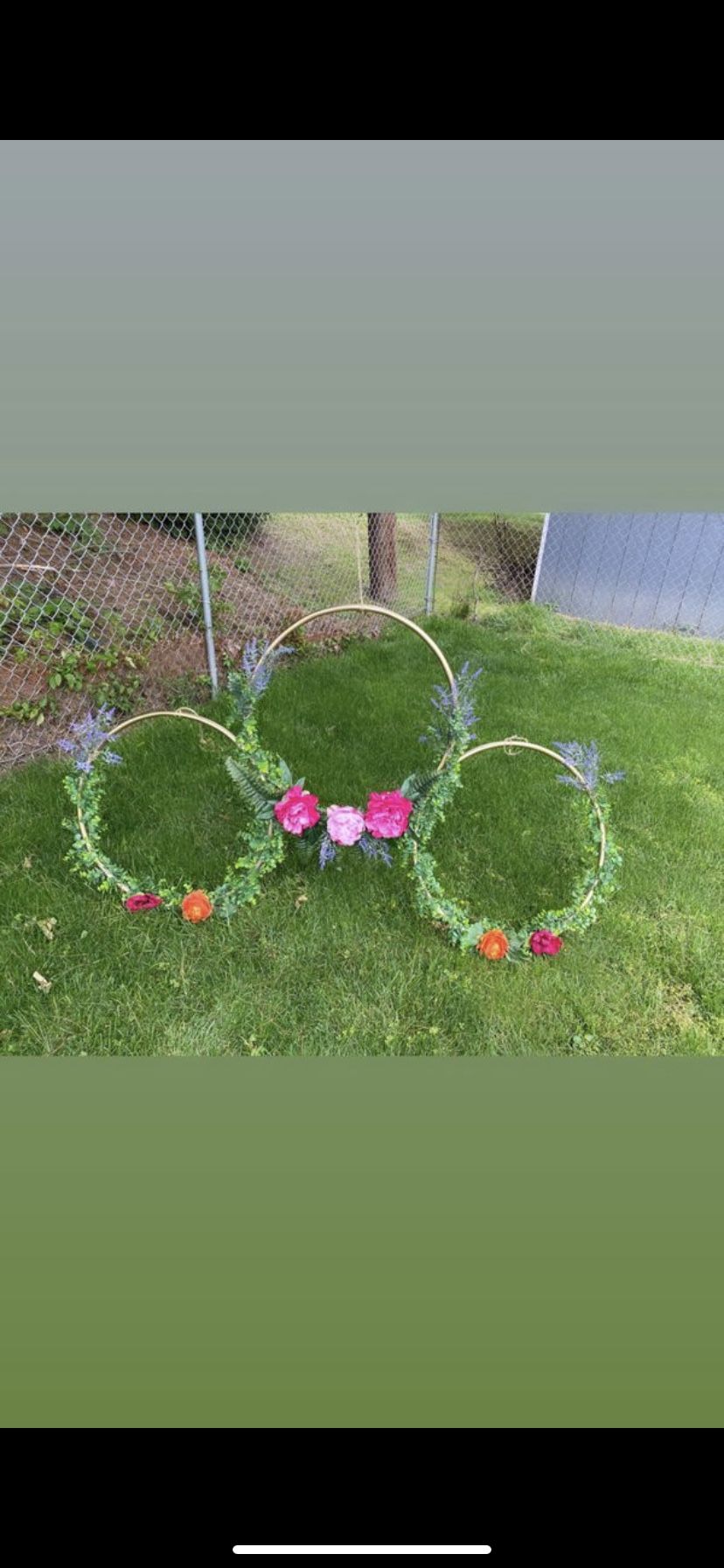 Floral wreaths photo prop/decor