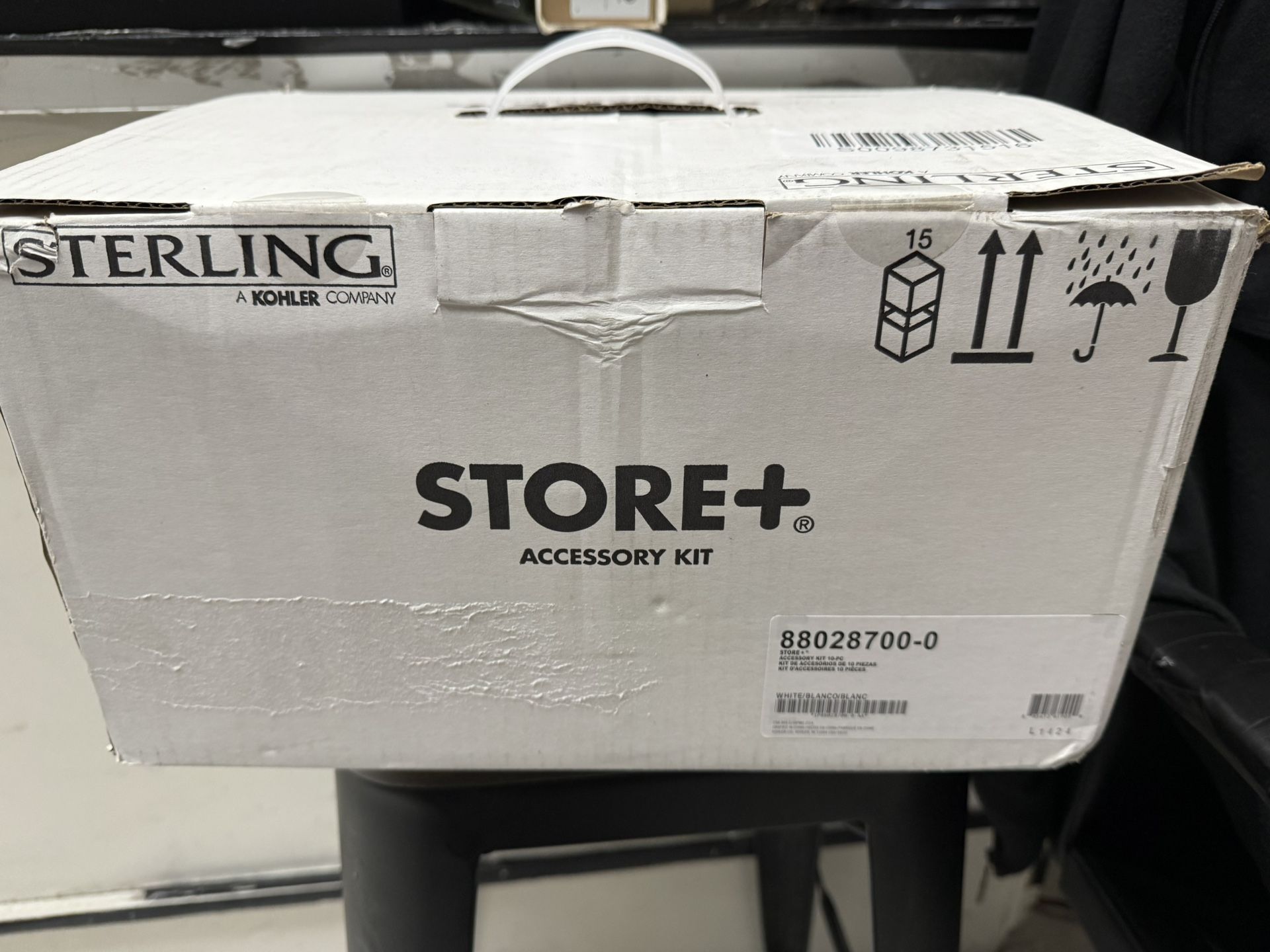 Sterling —— STORE+ 10-Piece Wall Mounted Shower Caddy in White Finish