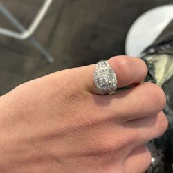 1 Ct Diamond Ring 10k White Gold 