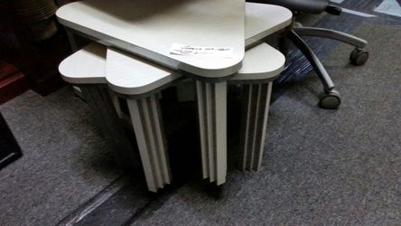 Set of 3 formica tables.