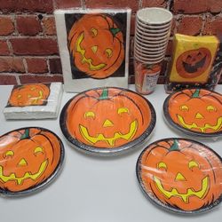 Halloween Paper Plates and Napkin Lot