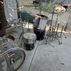 Drum Set, Symbols & Kick Stands 