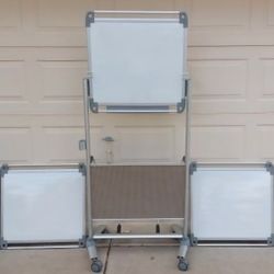 **Mobile Whiteboard Cart + 5 Big Whiteboards - Perfect for Teachers/Business**
