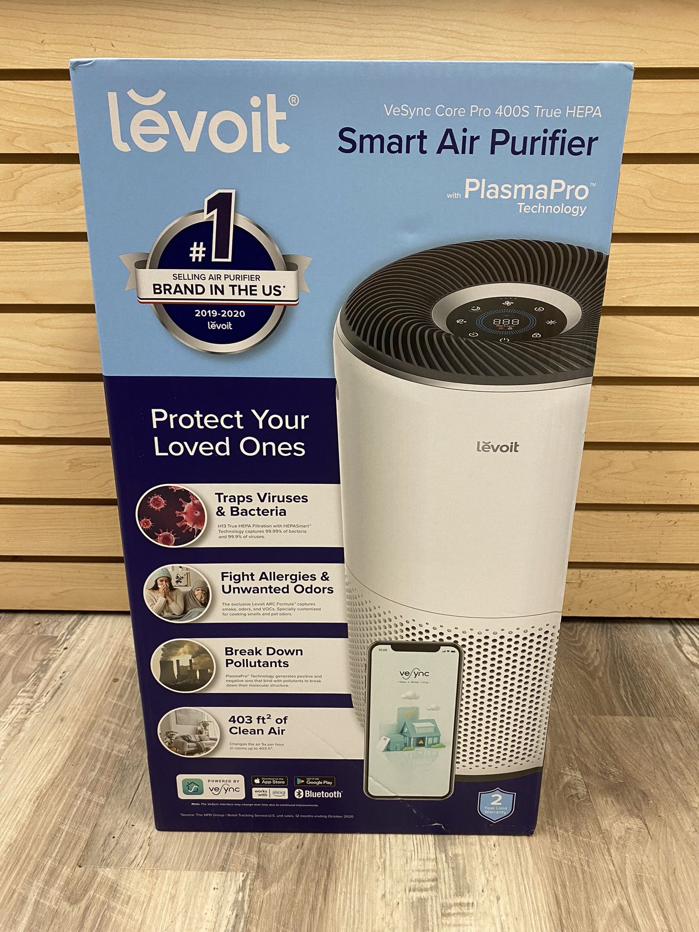 Levoit vesync core pro #400s true hepa smart air purifier #cpb000282